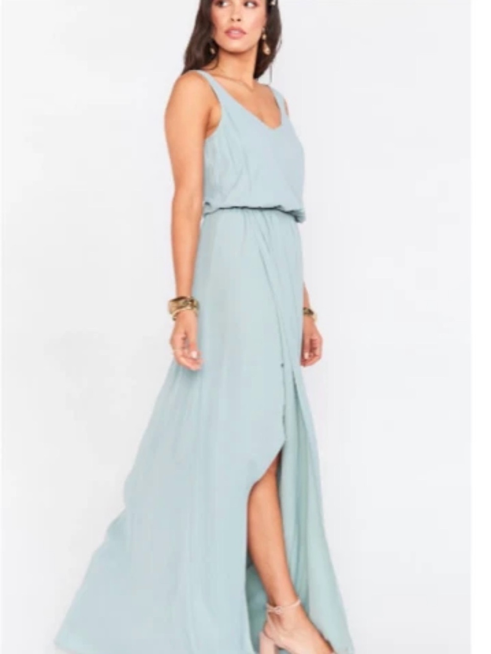 NWT- Show Me Your Mumu Kendall
Soft V-Back A-Line Gown-Size Small